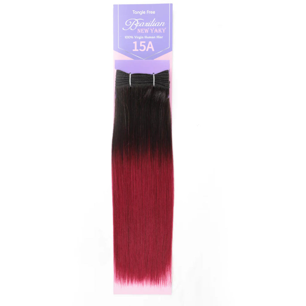 Miss Mizz 15A YAKI Weaving 100% Virgin Brazilian Remy Human Hair T1B/BUG