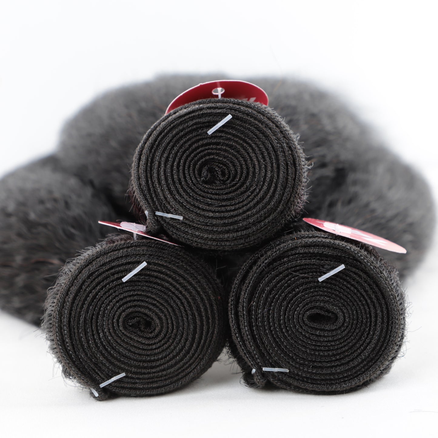 Miss Mizz 15A Kinky Straight 3 Bundles 100% Brazilian Virgin Human Hair