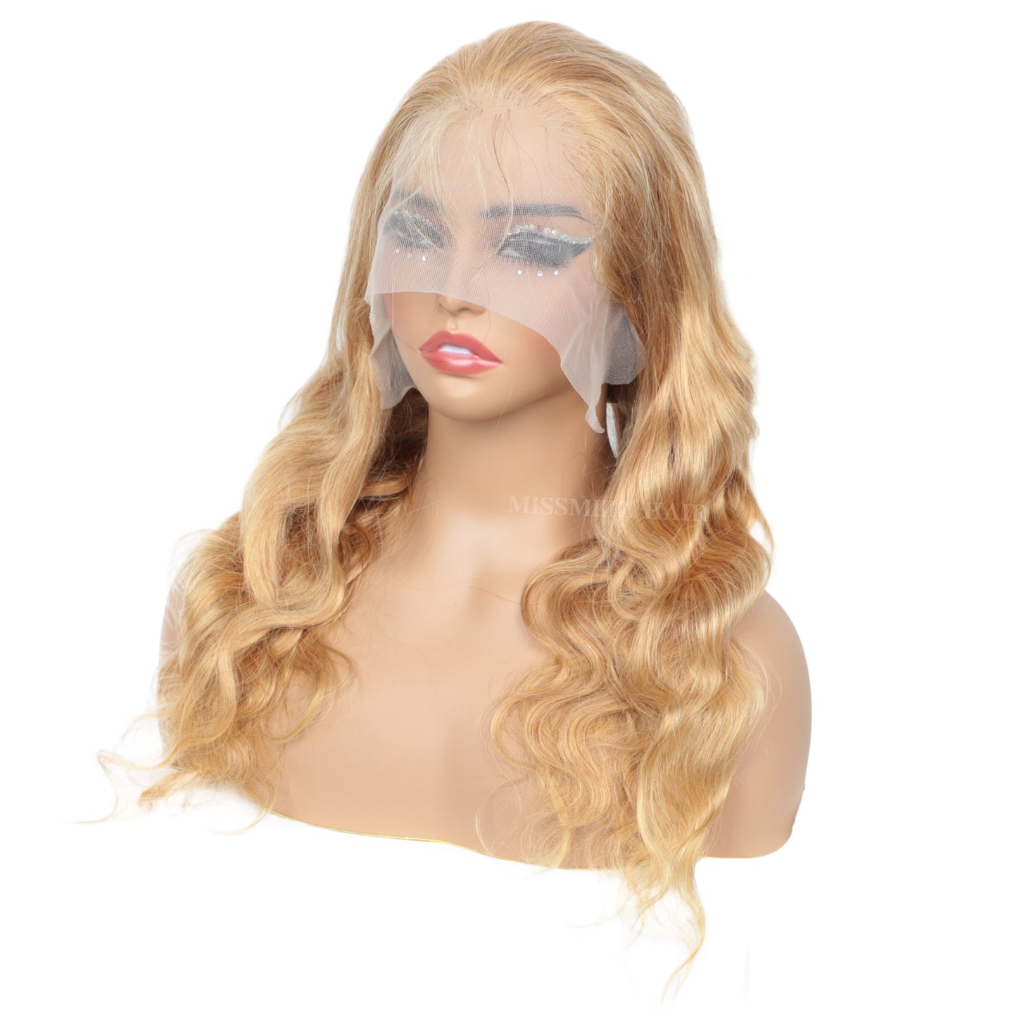 Missmizz #27 Honey Blonde Body Wave 13×4 Full Frontal Lace Human Hair Wigs