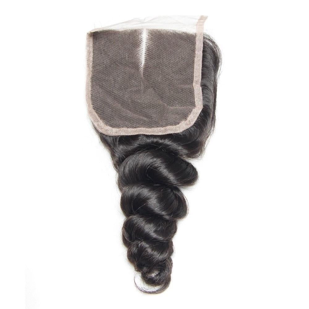 Missmizz Loose  Wave 4×4 Lace Closure Virgin Human Hair