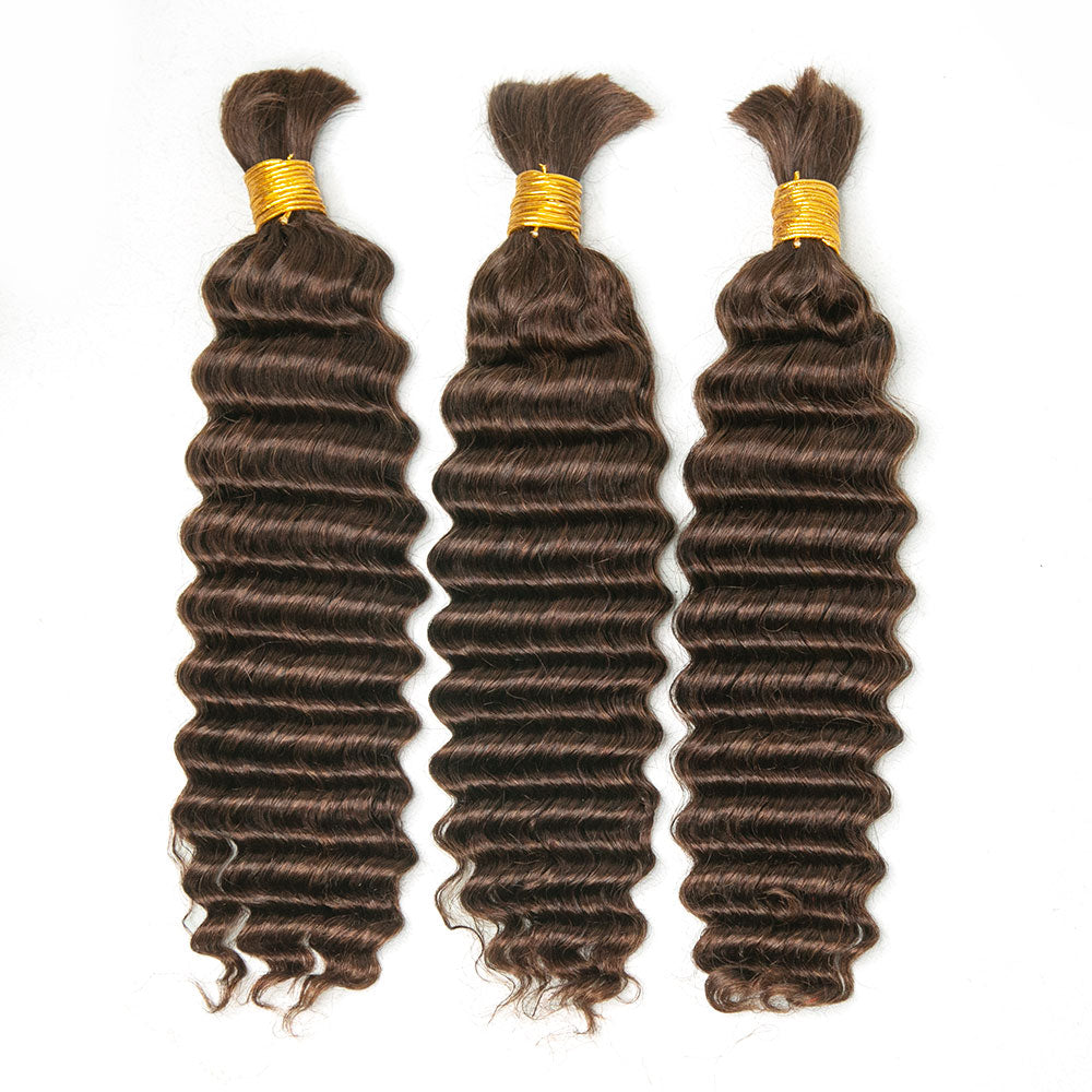 Missmizz #4 Deep Bulk Human Hair 18" 2 Packs 100g Bigger Afro Deep Bulk For Braiding DreadLock