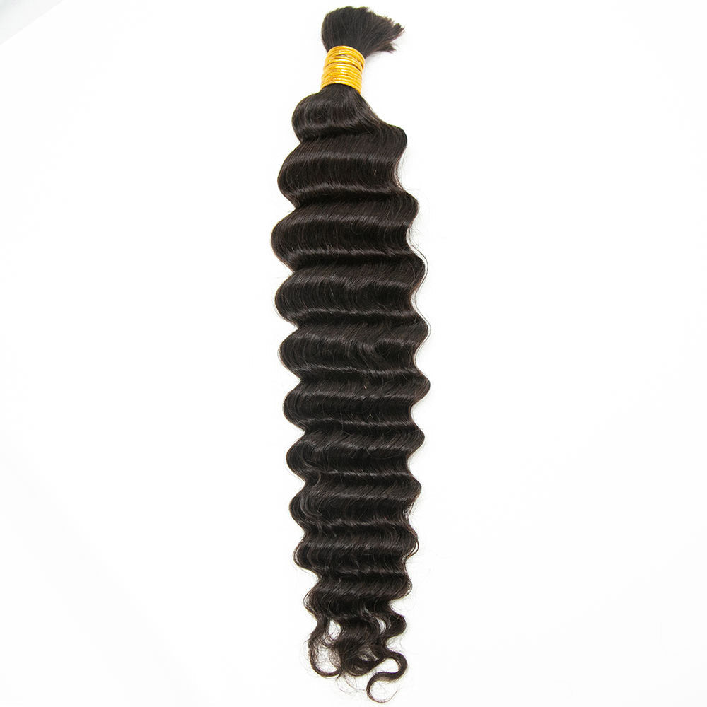 Missmizz #2 Deep Bulk Human Hair for Braiding 18" 2 Bundles