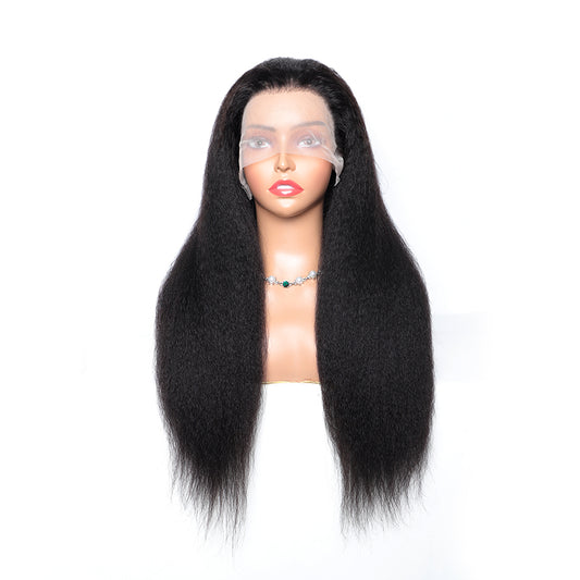 Missmizz Kinky Straight 13×4 Full Frontal Lace Human Hair Wigs