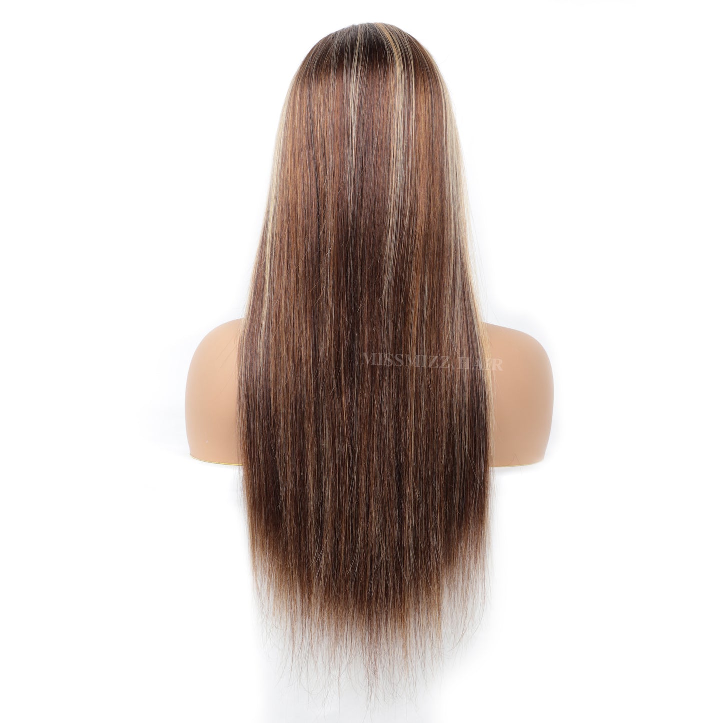 Missmizz #4/27/30 Highlight Straight Hair 13×4 Full Frontal Lace Human Hair Wigs