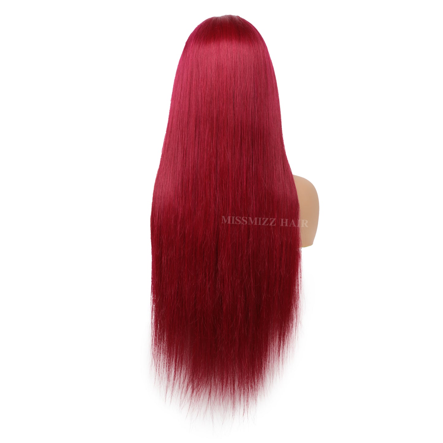 Missmizz Burgundy 99J Straight 13×4 Full Frontal Lace Human Hair Wigs