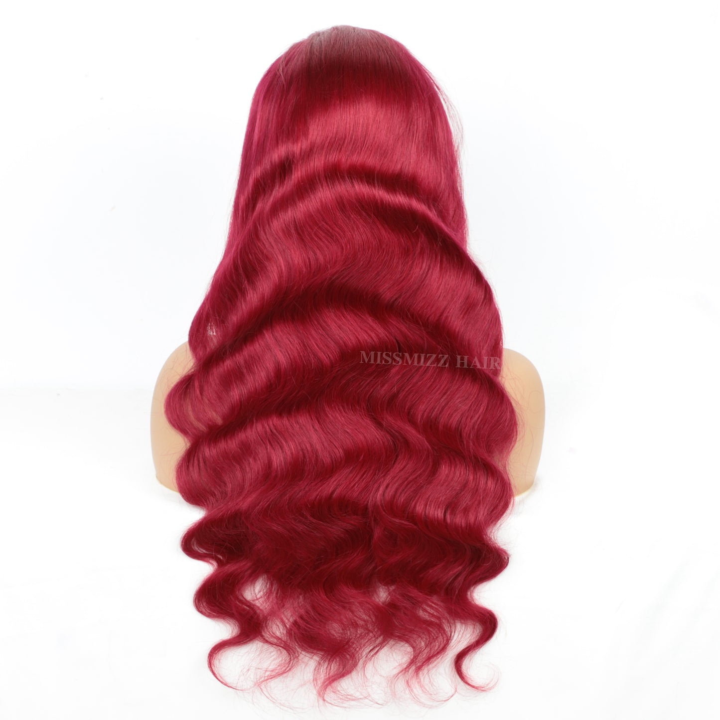 Missmizz Burgundy 99J Body Wave 13×4 Full Frontal Lace Human Hair Wigs