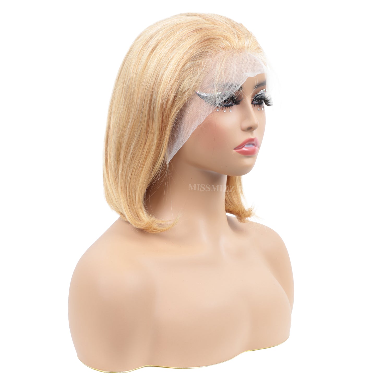 #27 Honey Blonde Short Straight Bob 13×4 Lace Front Human Hair Wig