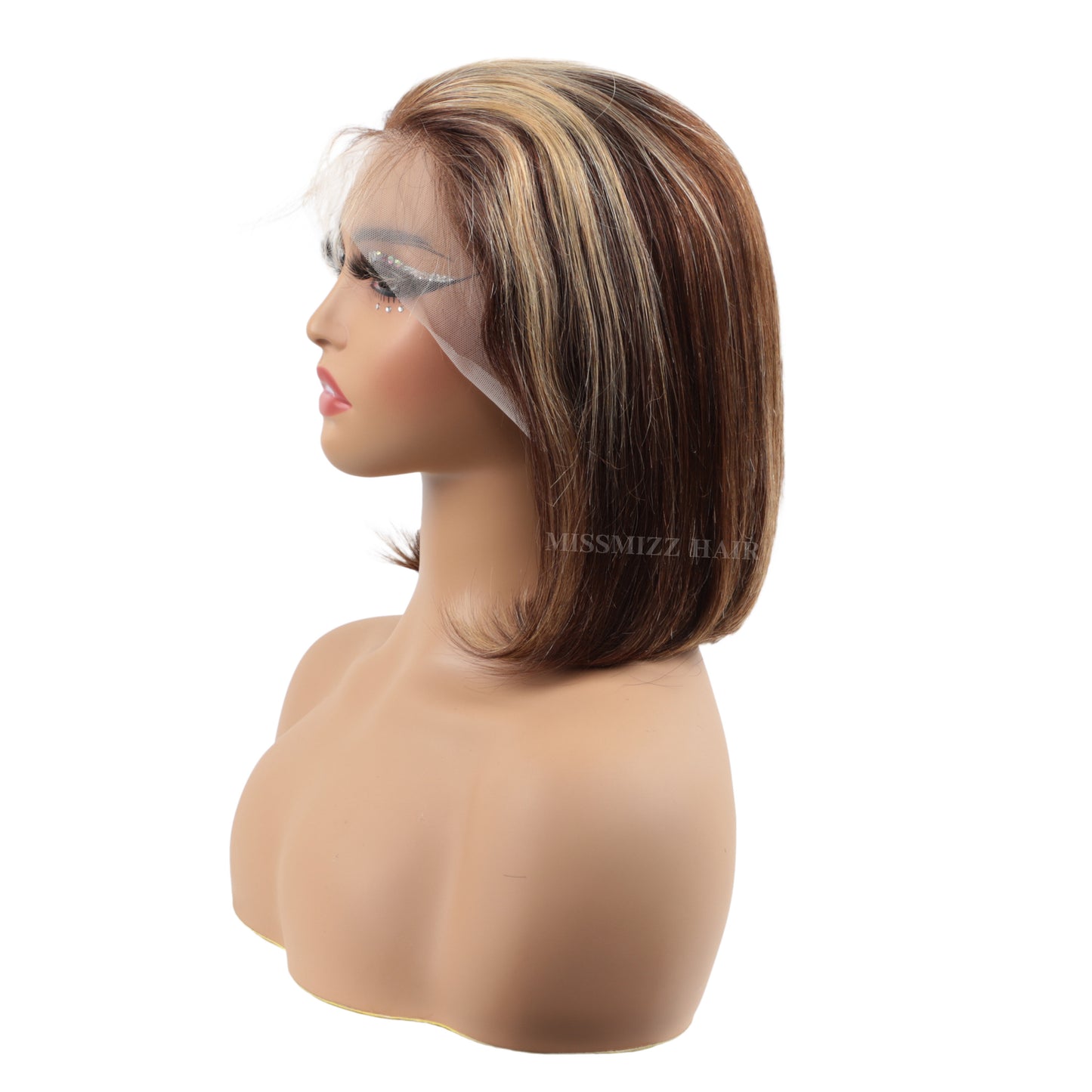 #42730 Short Straight Bob 13×4 Lace Front Human Hair Wig