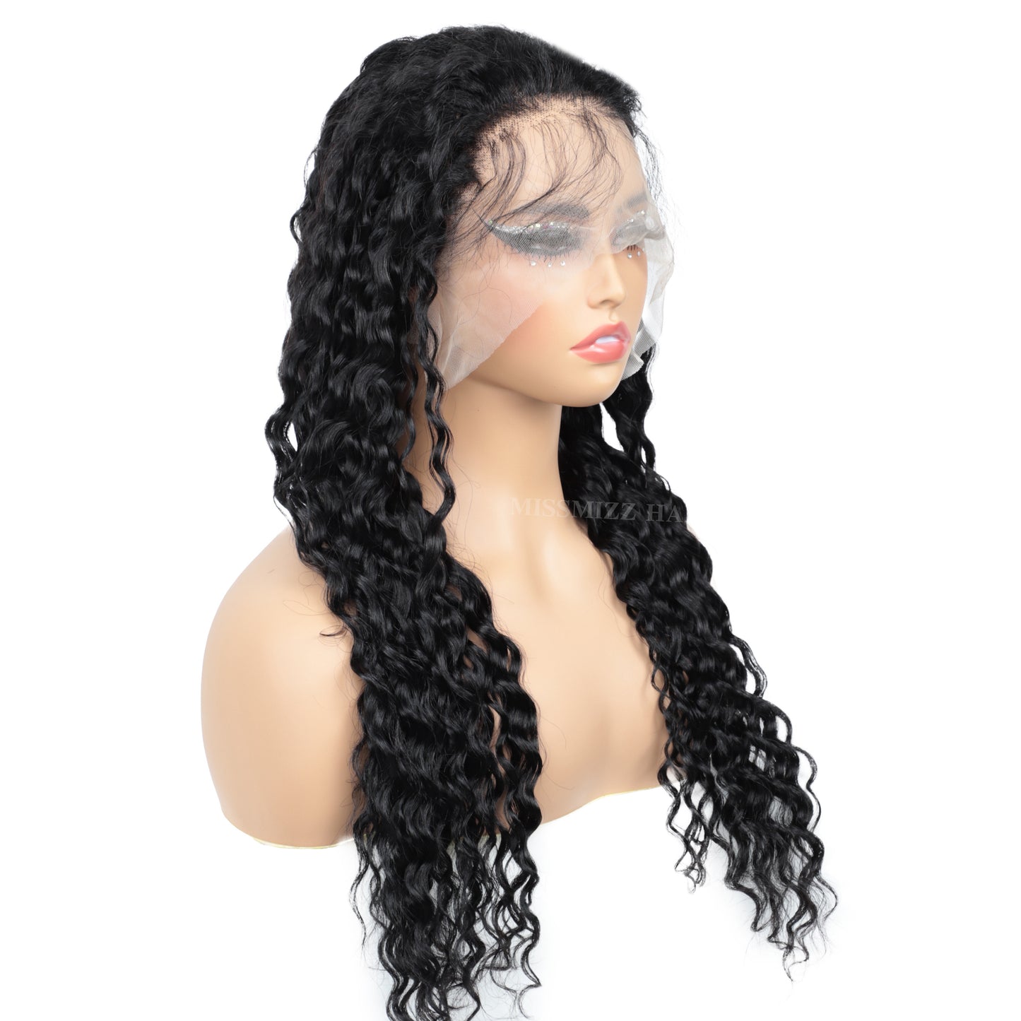 Missmizz Deep Wave 13×4 Full Frontal Lace Human Hair Wigs