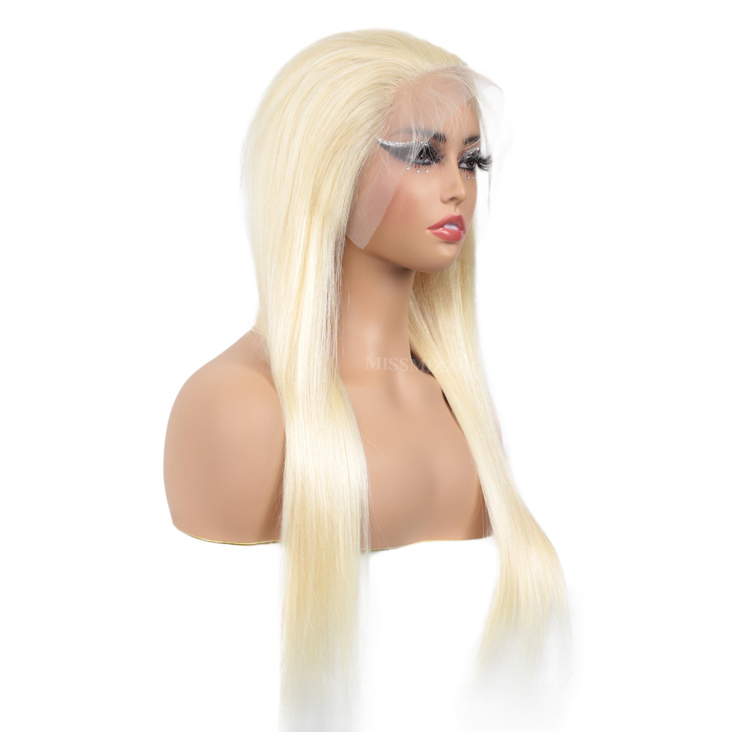 Missmizz 613 Blonde Straight Hair 13×4 Full Frontal Lace Human Hair Wigs