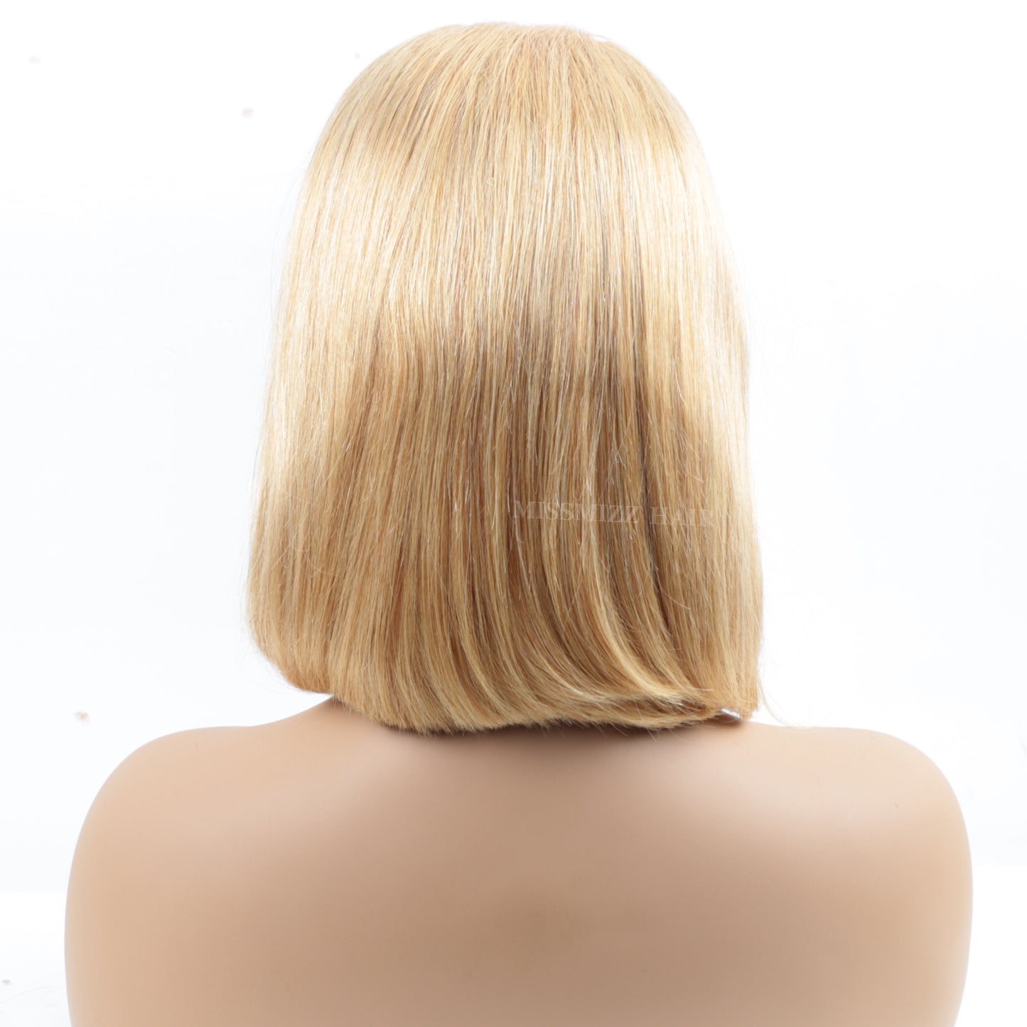 #27 Honey Blonde Short Straight Bob 13×4 Lace Front Human Hair Wig