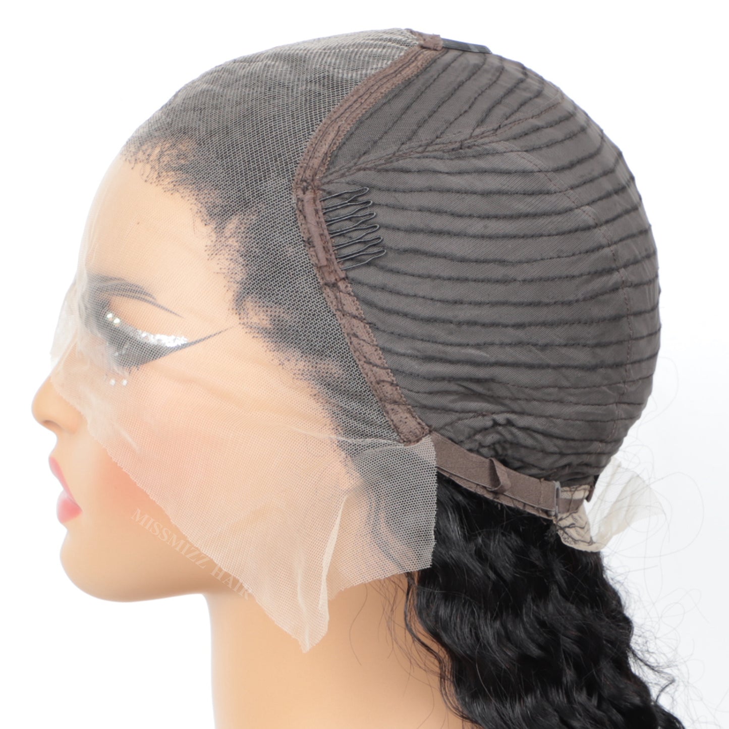 Missmizz Deep Wave 13×4 Full Frontal Lace Human Hair Wigs